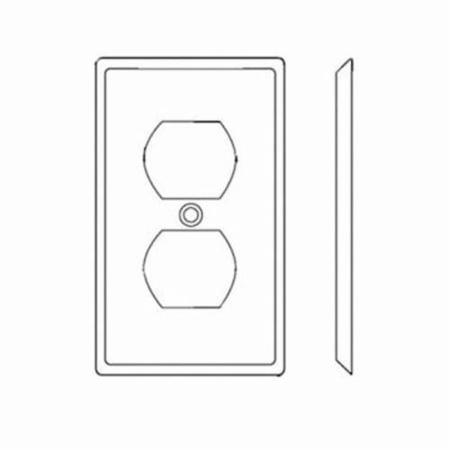 Leviton Wallplates Or Wp 1G Dup Outlet W/Cap Scr 80703-ORG